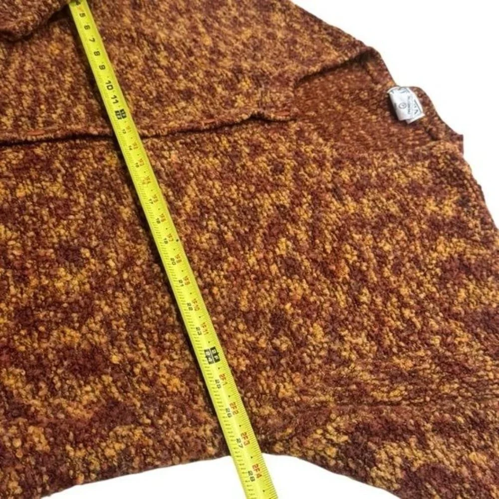 Venezia Vitale‎ Rust Orange Knit Button up Wool Blend Cardigan Cozy Cabincore 3X